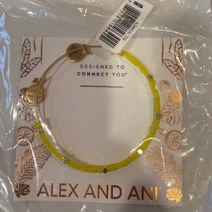 Alex and Ani Gold bracelet with Yellow beads